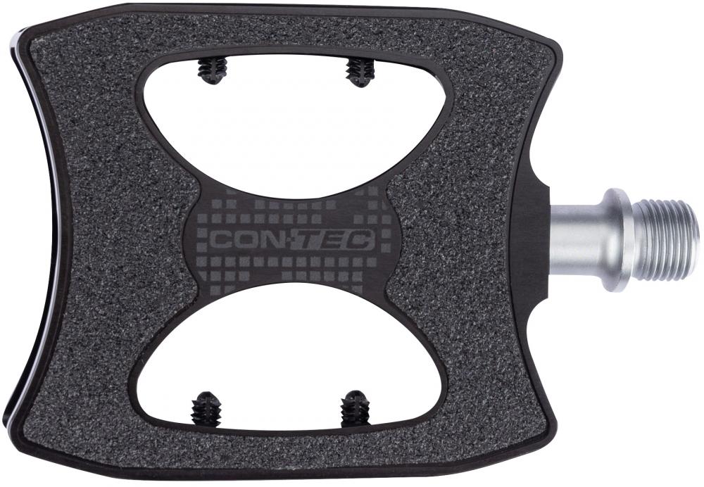 Contec Quick Ace Pedale schwarz Rutschfestes Aluminium-Design, hochwertige Lagerung, langlebig und robust, ideal für City- und Trekkingräder