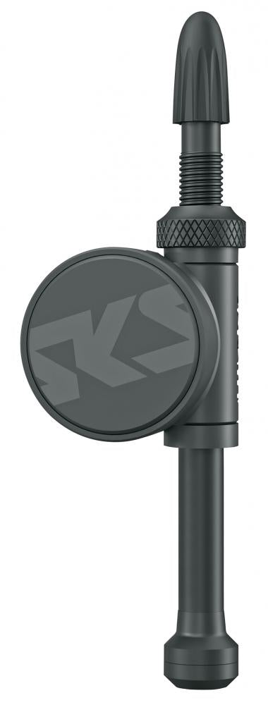 SKS Airspy TL Reifendrucksensor-Set für Tubeless-Reifen, 74 mm Ventil, Echtzeit-Luftdrucküberwachung via App, staub- und wasserdicht, inkl. Ventilhülse und O-Ring-Fett