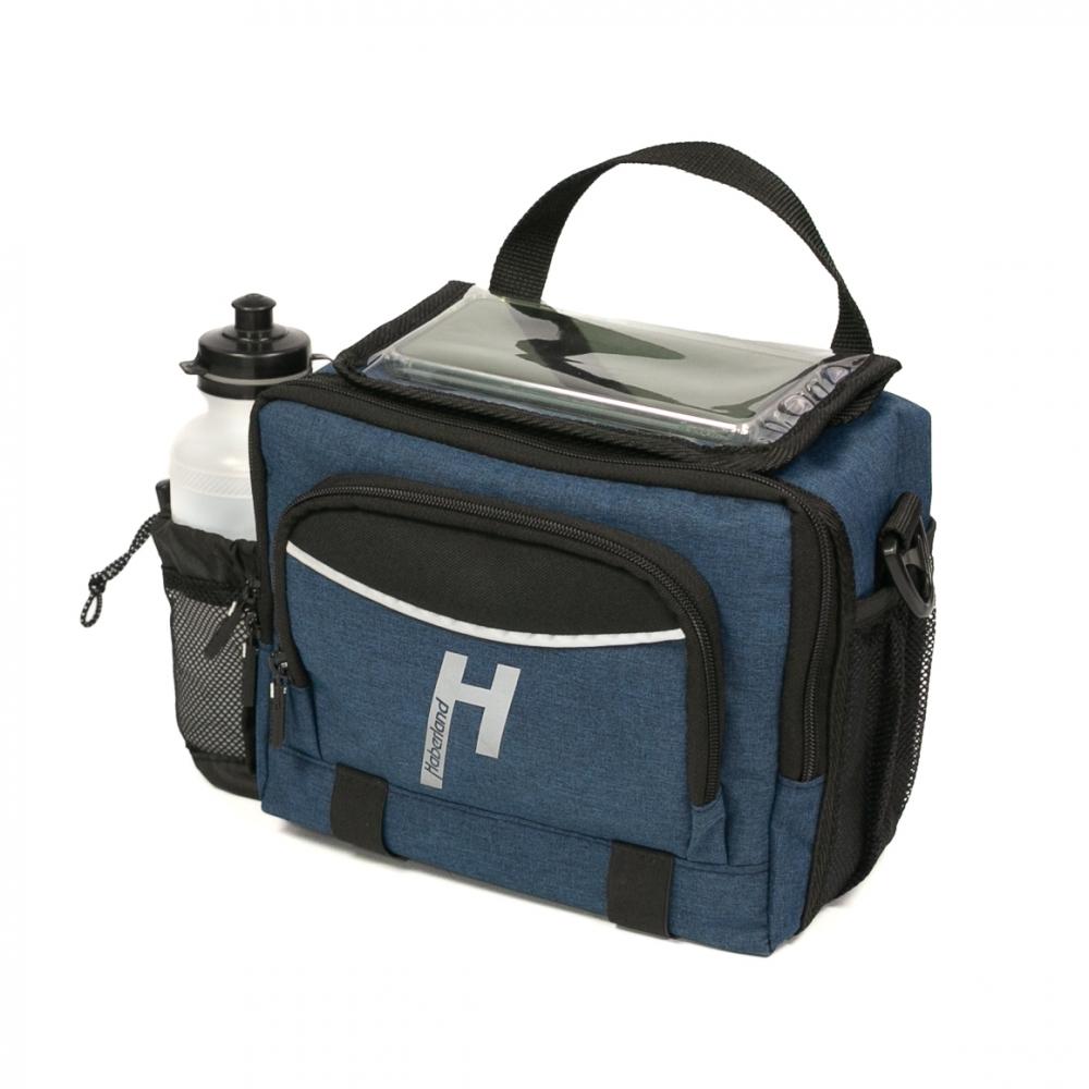Haberland Lenkertasche 6l Bottle blau - praktische E-Bike-Lenkertasche mit KLICKfix