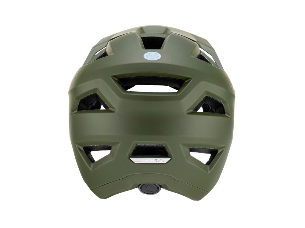 Leatt MTB All Mountain 2.0 Fahrradhelm in Pine, Größe S, mit 360°-Turbinen-Technologie von oben.