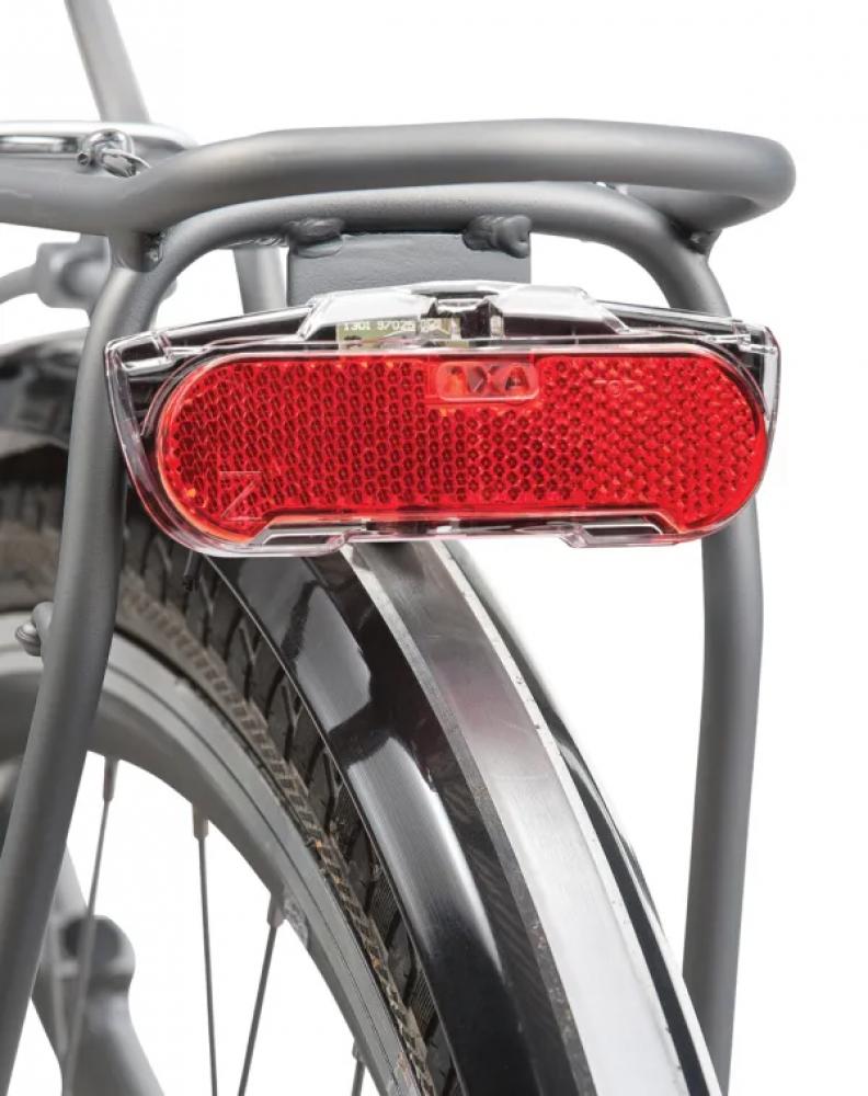 AXA Slim Steady LED Gepäckträgerrücklicht 50 mm, Standlicht, StVZO-konform, für Dynamo & 6V E-Bike, Reflektor integriert, 20 mm Bauhöhe