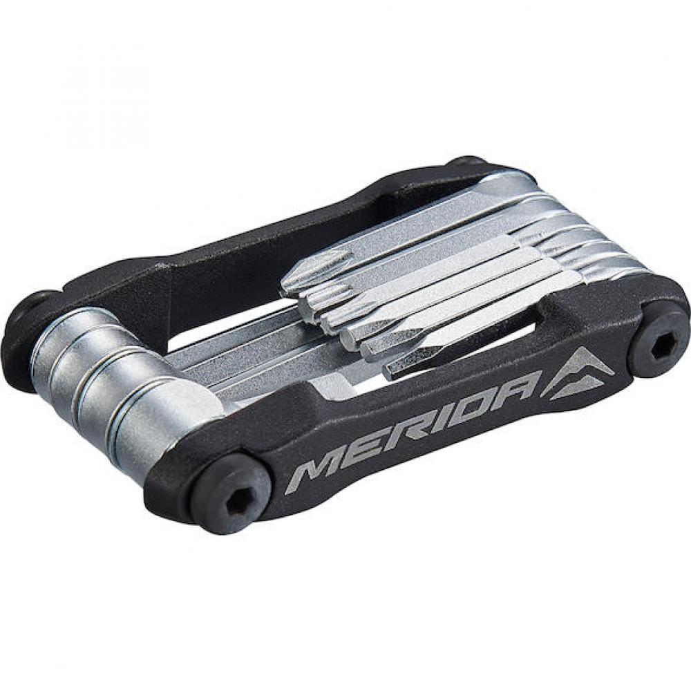 Merida Multitool 11-in-1 Schwarz - Hochwertiges Fahrradwerkzeug mit Aluminium-Griffschalen