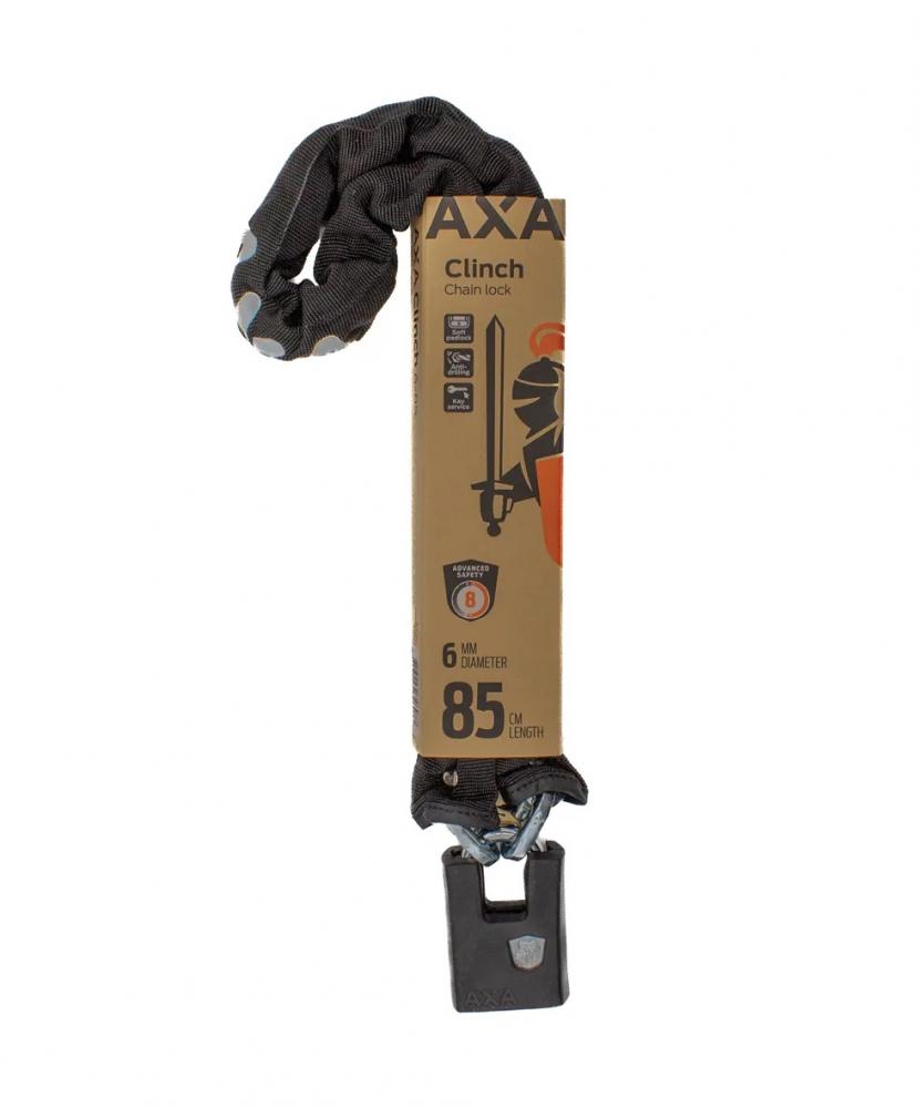 AXA Kettenschloss Clinch CH85 Plus - Hochsicheres Fahrradschloss 85cm