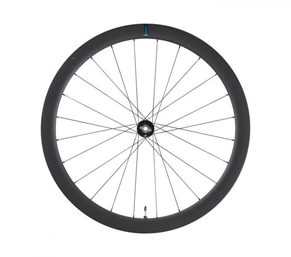 SHIMANO Vorderrad WH-RS710 C46 TL Laufrad - Rennrad Vorderrad für Scheibenbremse 28" 24 Loch Center-Lock 100x12 mm