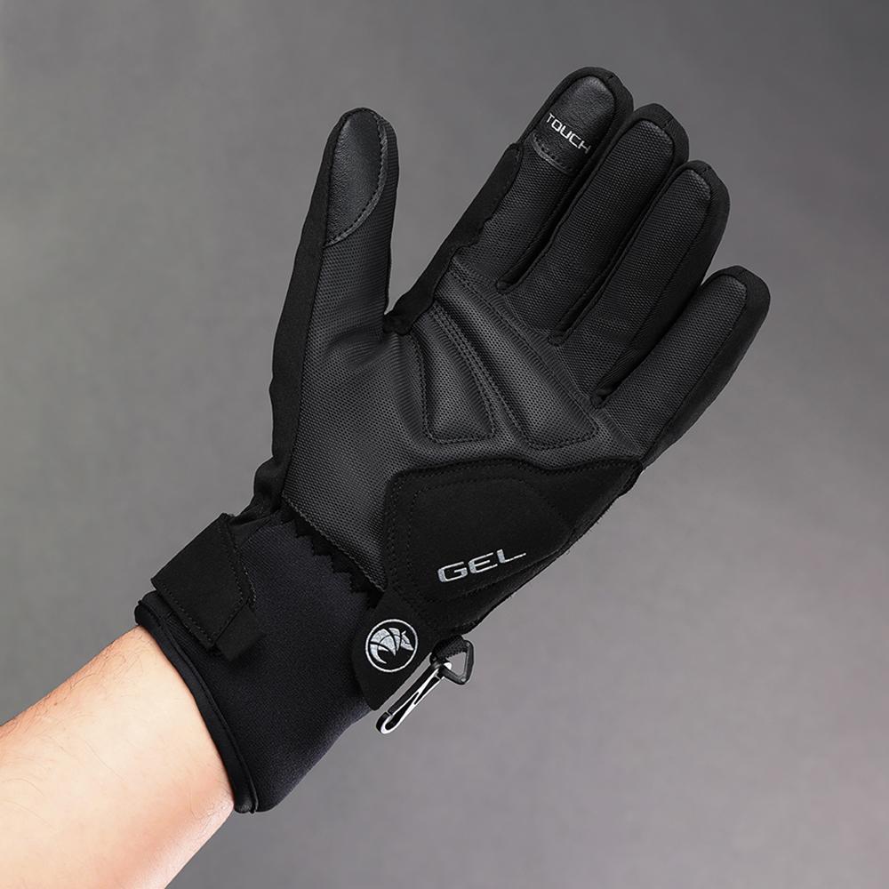 CHIBA Dry Star - wasserdichte, winddichte & atmungsaktive Radhandschuhe schwarz L