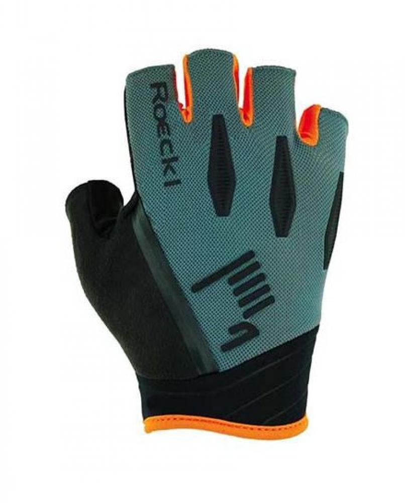 Roeckl Sports High Performance Bike Fingerhandschuhe Isera (hurricane grey/fluo orange) Größe 8