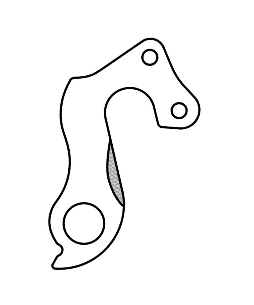 Marwi Schaltauge GH-220 inkl. Schrauben auf Karte - Aluminium, kompatibel mit Focus, Raleigh, Wilier, De Rosa, Merckx, Univega
