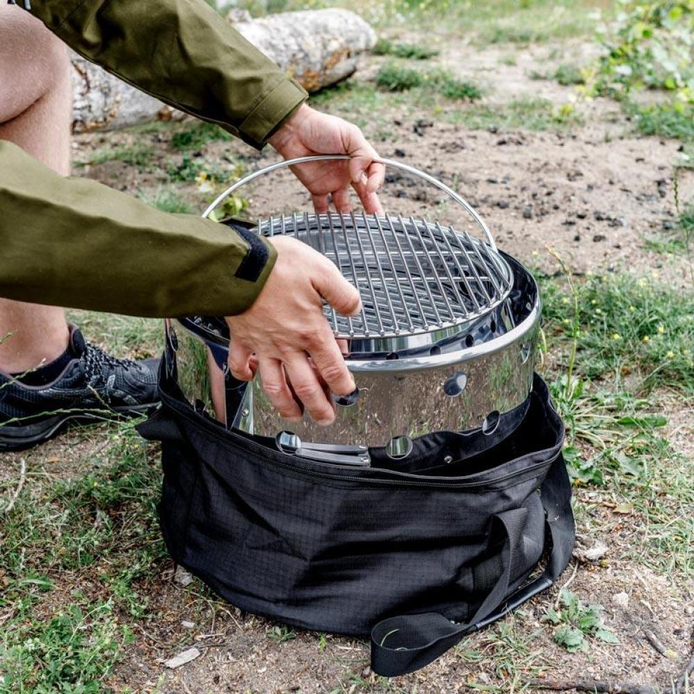 Petromax Transporttasche für Feuertopf ft6, ft9 & Atago Gasgrill robuste, reißfeste Tasche aus Ripstop-Nylon mit verstärktem Boden und zusätzlichem Stauraum für Zubehör