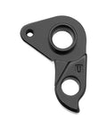 Schwarzes Marwi Schaltauge GH-307 aus Aluminium für Stevens Fahrräder, M12x1.5 Steckachse.