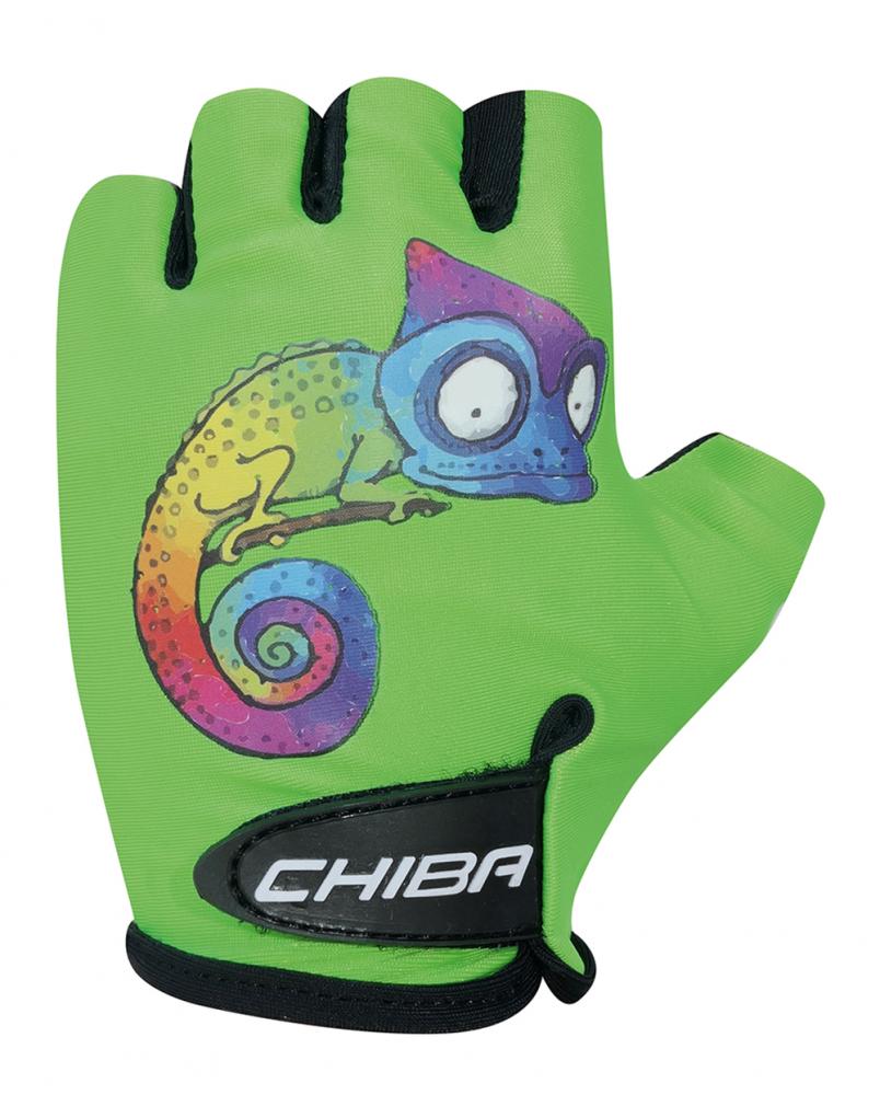 CHIBA Cool Kids - Kinder-Radhandschuhe XS Chameleon, Griptec-Innenhand, atmungsaktiv