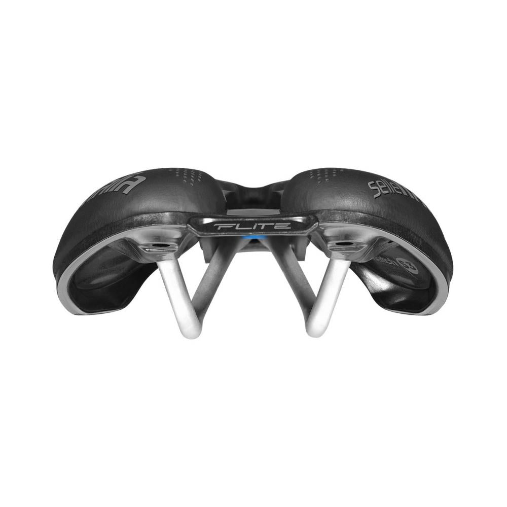 Selle Italia Flite Boost Gravel TI 316 Superflow S3 - Gravel-Sattel mit Titanstreben, Gel-Polsterung, Damm-Aussparung, schwarz