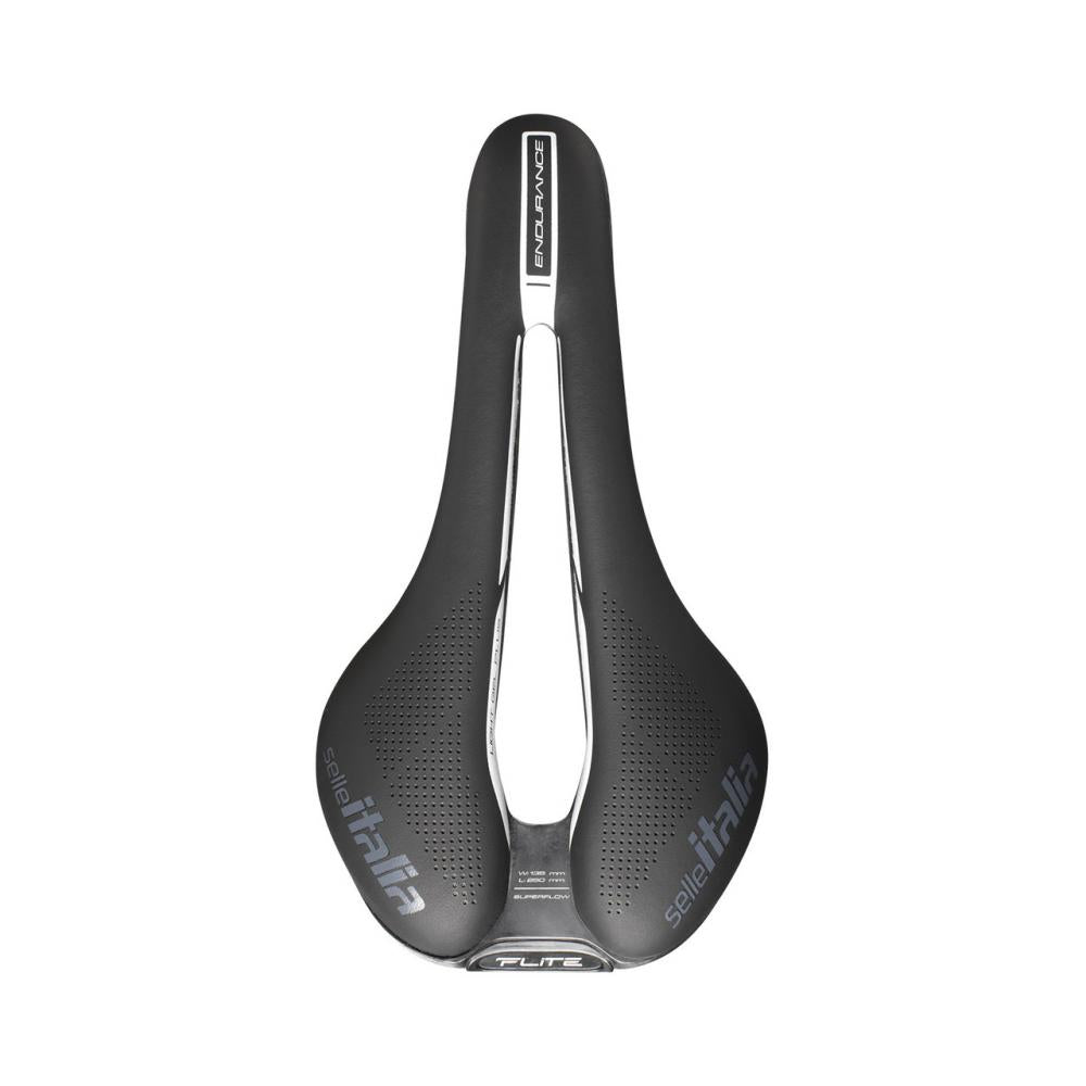 Selle Italia Flite Boost Ti Endurance Superflow S3 - Performance-Langstrecken-Sattel mit Gelpolsterung & TI316-Schienen