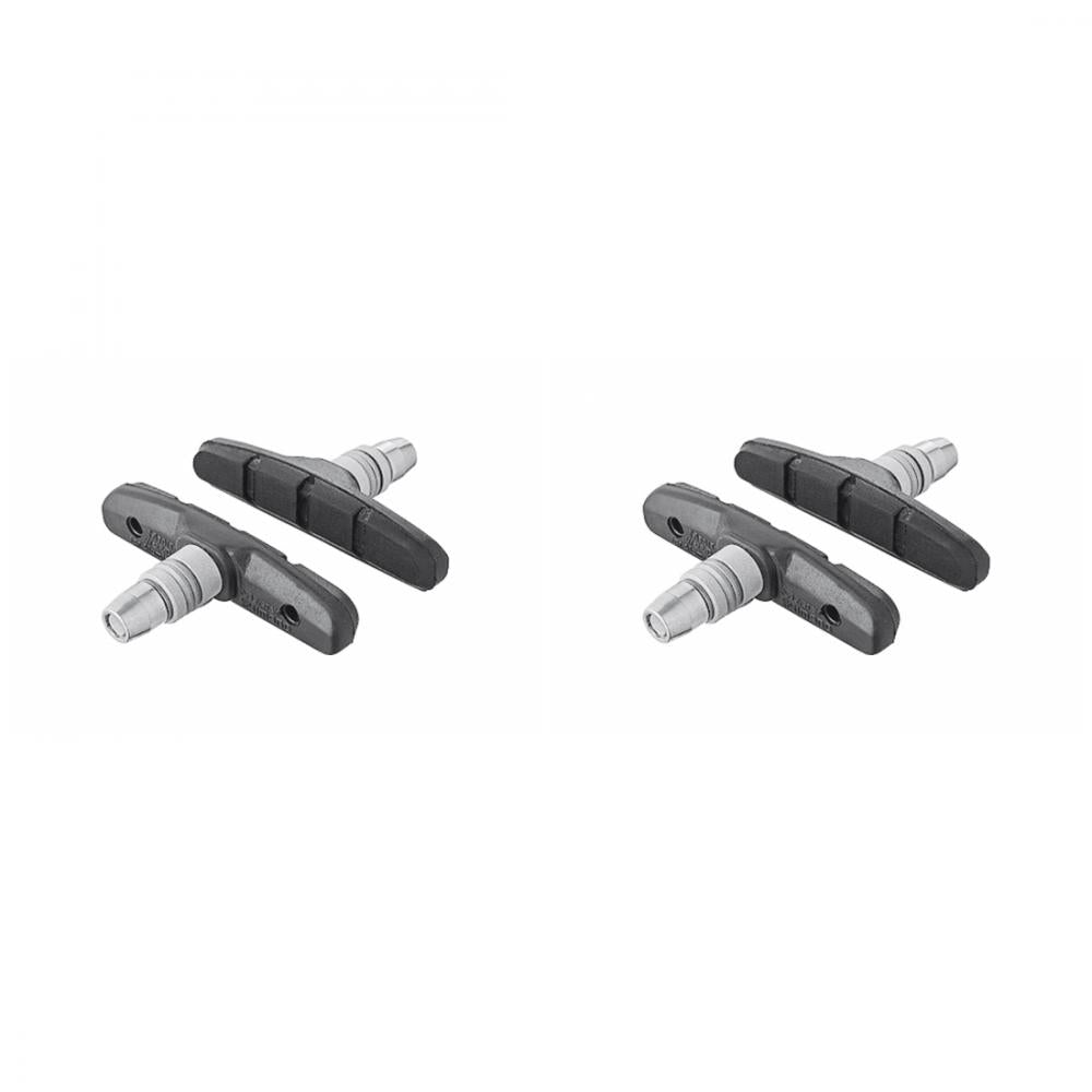Shimano 2x Bremsschuh M70T4 90 mm schwarz für zuverlässige Bremsleistung bei Nässe und Trockenheit.