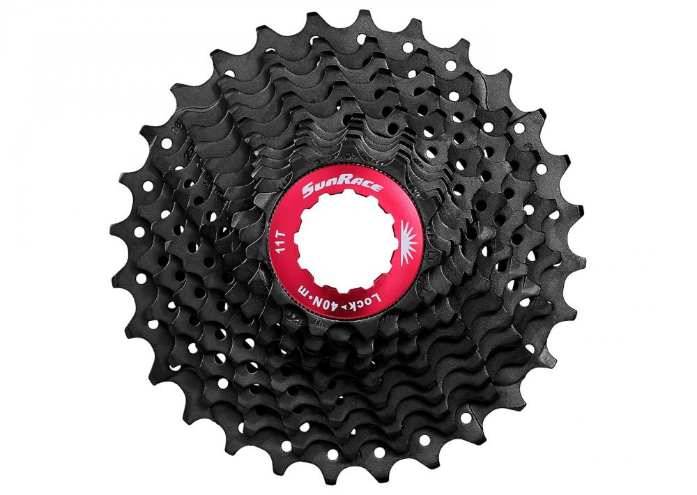 SunRace, Kassette CSRX1 EAS 11-fach Super Fluid Drive 11-28 Zähne (11-12-13-14-15-17-19-21-23-25-28) Originalverpackt 278g Farbe schwarz