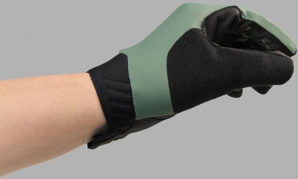SHIMANO Enduro Gloves Olive M - leichte MTB Langfinger-Handschuhe mit Grip & Touchscreen