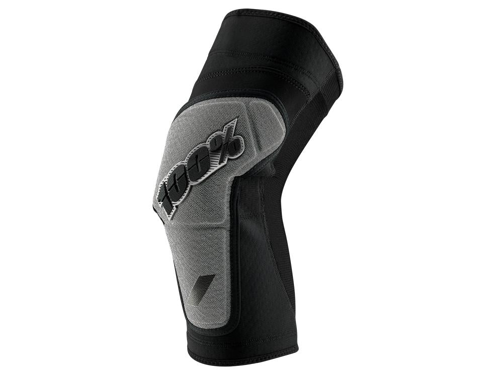 100% Ridecamp knee pads XL black/grey - ultraleichte MTB Knieschoner mit hoher Atmungsaktivität