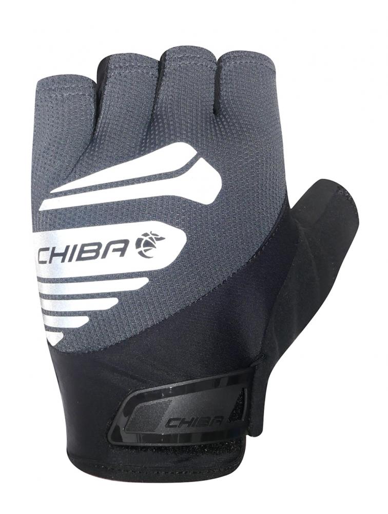 CHIBA Air Plus Reflex - Radhandschuhe dunkelgrau S, atmungsaktiv & gepolstert