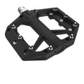 SHIMANO Pedal PD-GR400 Schwarz Flat Pedal - griffige Trail-Plattform, Schwarz
