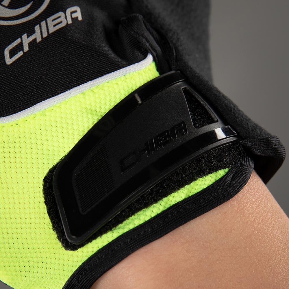 CHIBA Cool Air - Radhandschuhe neongelb, Gelpolster, atmungsaktiv, Größe M