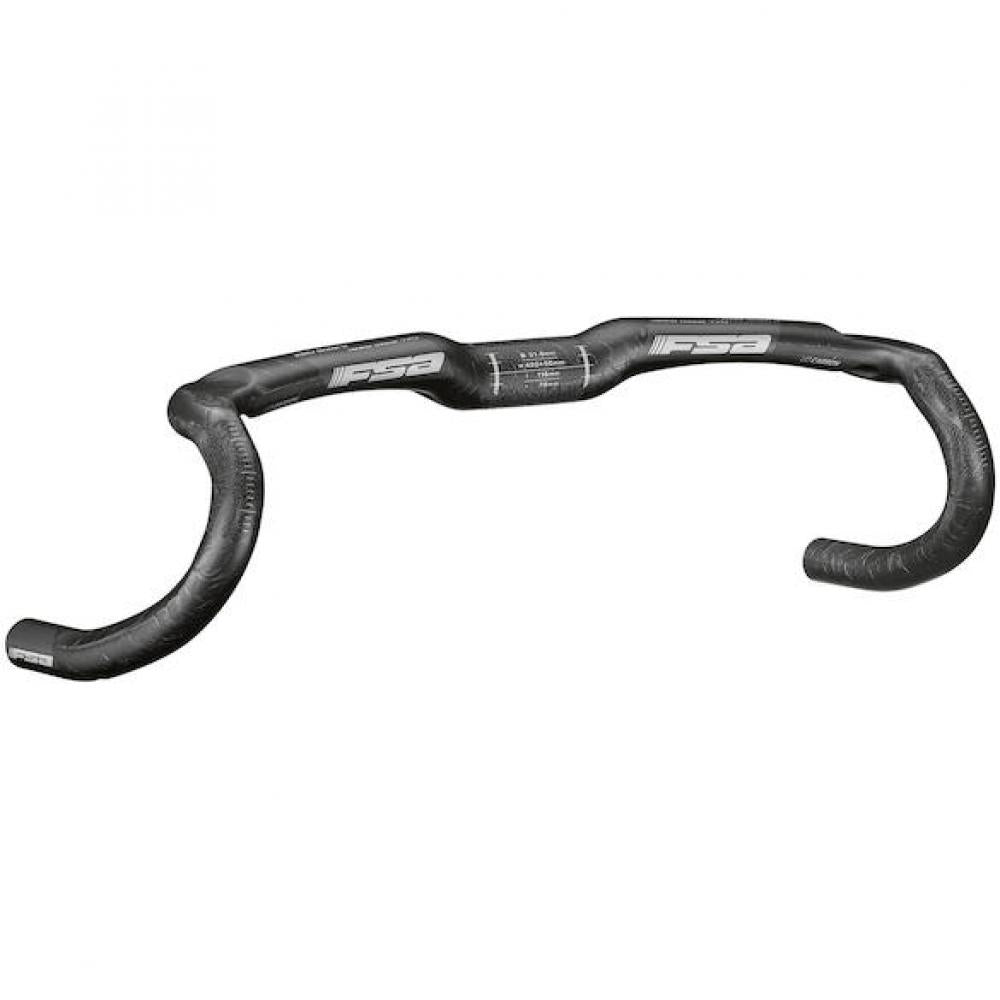 FSA Lenker AGX K-Wing 31,8 x 480 mm Schwarz - ergonomischer Carbon-Gravel-Lenker