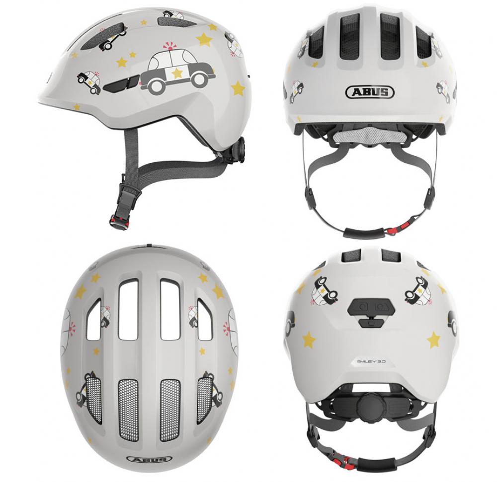 Abus Kinderhelm Smiley 3.0 grey police M 50 bis 55cm
