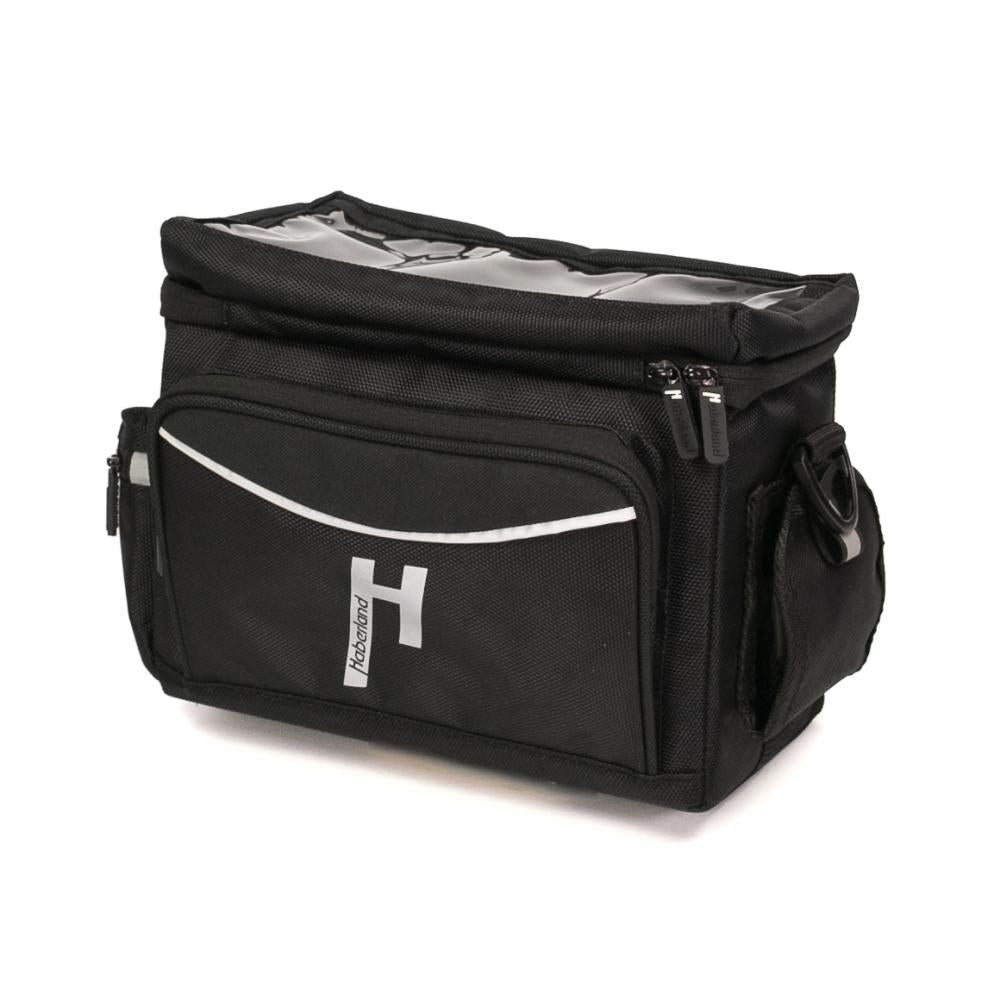 Haberland Lenkertasche 8l Max schwarz - geräumige Lenkertasche für Alltag und Tour