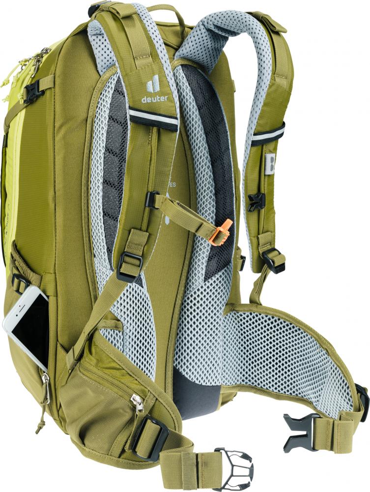 Deuter Trans Alpine 24 Fahrradrucksack 24L Grün - Kompakter Tourenrucksack für Mountainbike-Tagestouren