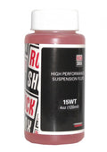 RockShox 15WT 120ml Federöl, rote Flasche mit Hochleistungs-Suspensionsflüssigkeit für Fahrräder.