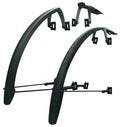 SKS Speedrocker Schutzblechset 28\" für Gravelbikes und Rennräder, Reifenbreite 23-42 mm, schwarz, Doppelspoiler vorne, ausziehbare Verlängerung hinten