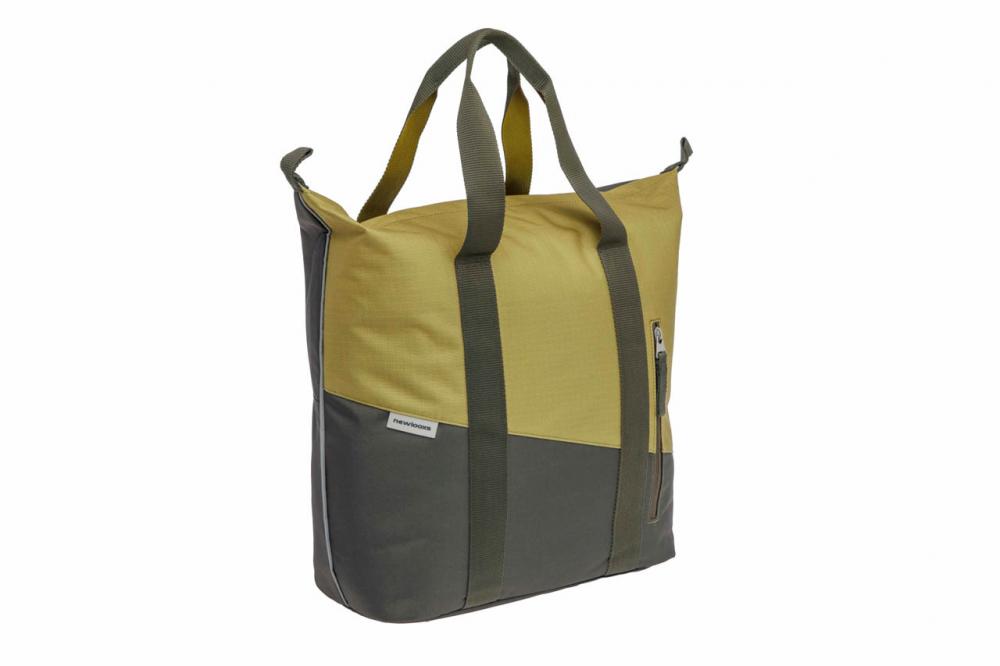 New Looxs Radtasche Oslo Kota Olive/Yellow 18 l Olive - vielseitiger Shopper für Alltag & Pendeln
