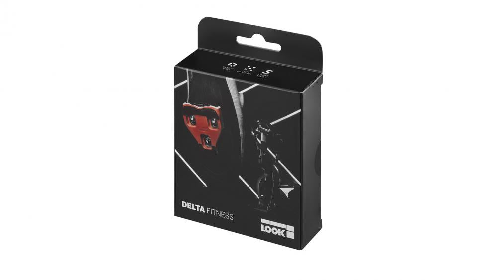 LOOK Delta Grip Pedalplatten Rot - Delta Cleats 9° Grip-Gummi & Silent Float