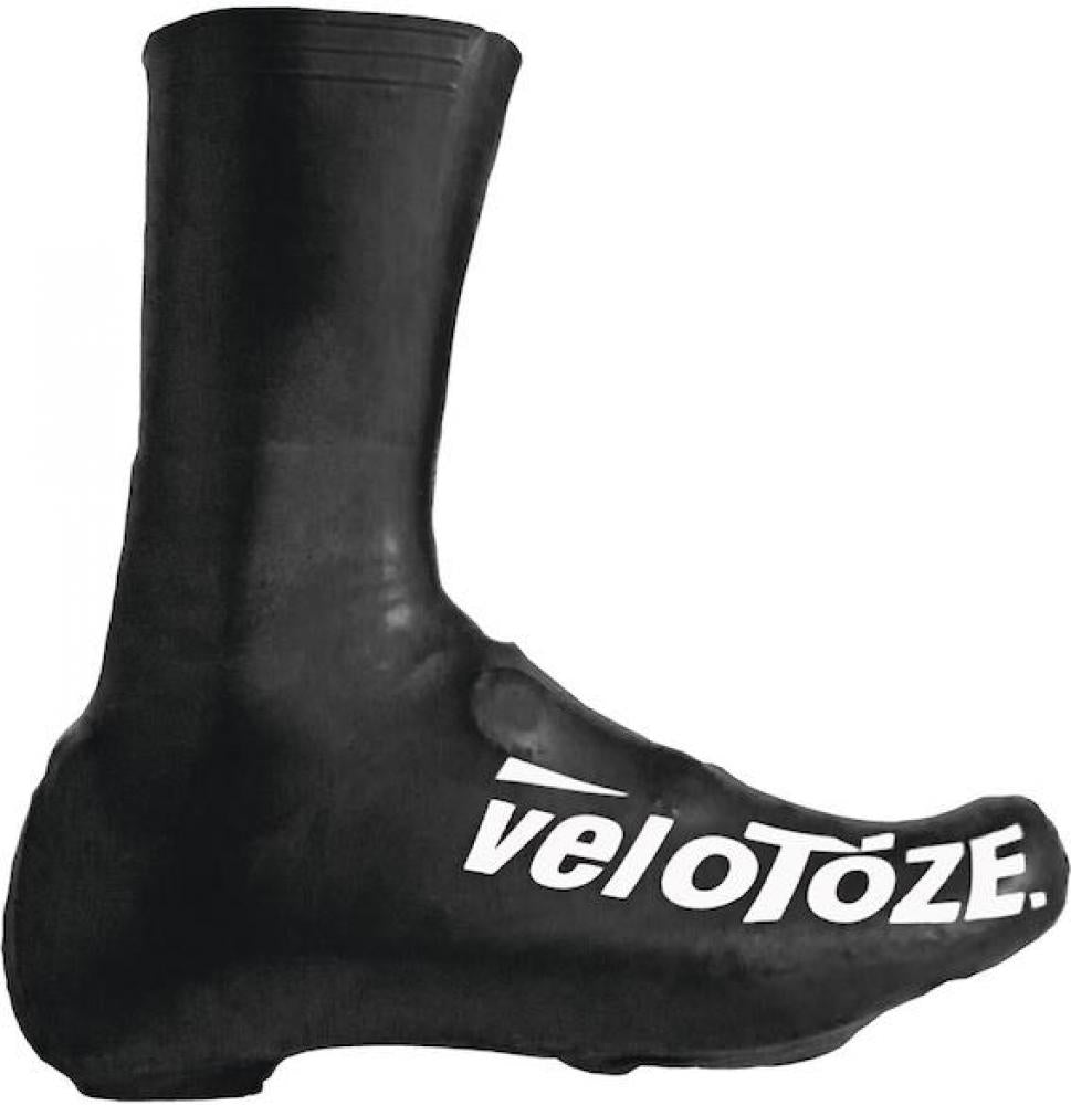 VeloToze Überschuh 2.0 lang schwarz S - wasserdichter Aero-Überschuh für Rennradfahrer