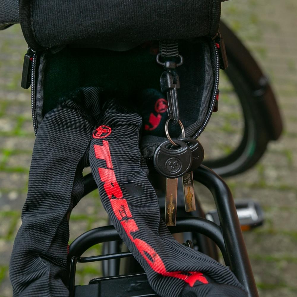 Haberland Tasche f. Schlosskette mit Schlosskörper schwarz - sichere Satteltasche bis 3 kg