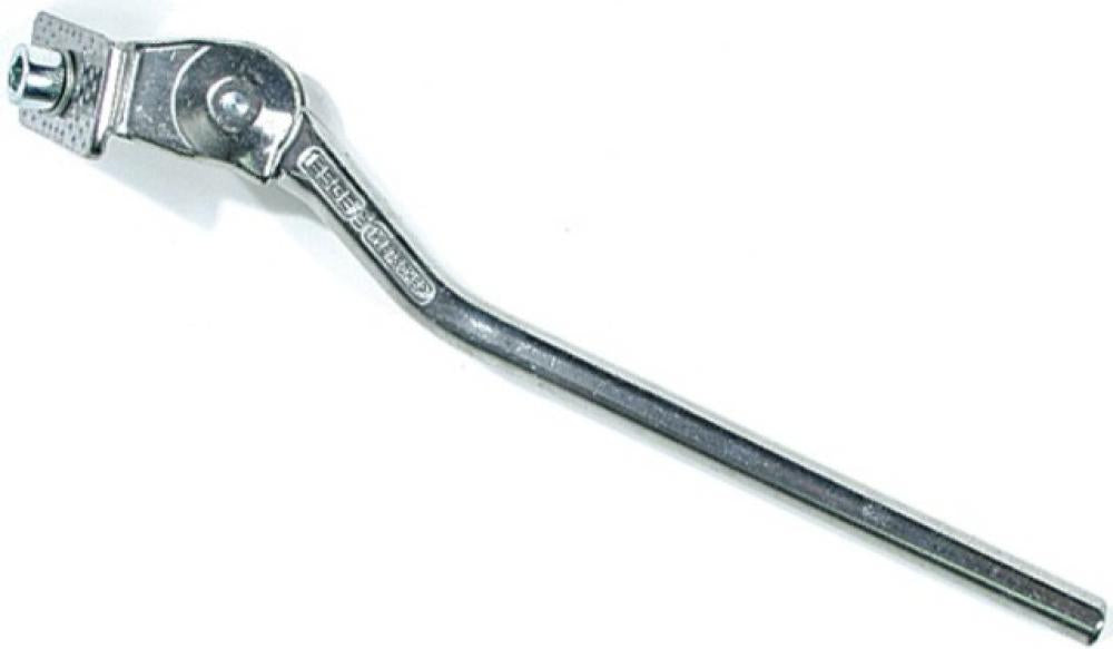 Pletscher Seitenständer ESGE 295 mm - robuster Aluminium-Druckguss-Ständer für 28 Zoll Fahrräder, inklusive M10x20 Innensechskantschraube und Federring, poliert, silber