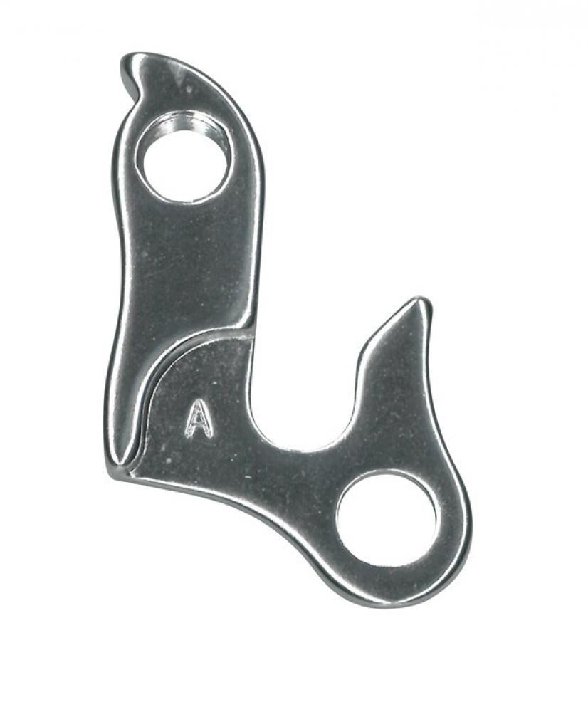 Silbernes XLC Schaltauge DO-A06 aus Aluminium für Fahrräder mit "A" Prägung.