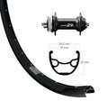 Bike-Parts Laufrad|Vorderrad 29 Zoll Deore XT Centerlock schwarz Schnellspanner 32-Loch Ryde Rival 19 Disc schw Nirosta-Speichen schwarz