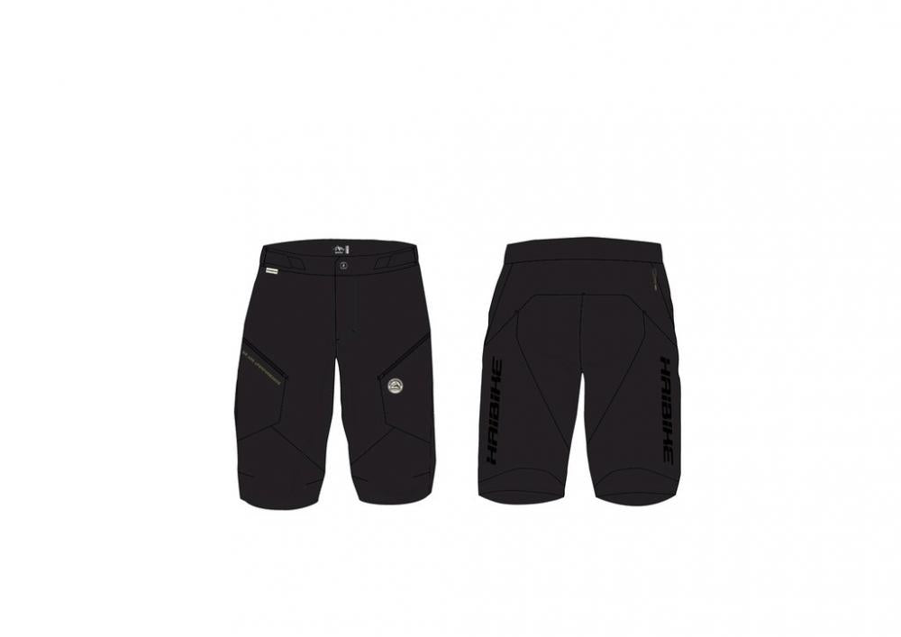 Schwarze Haibike Freeride Fahrradshorts Kampenwand unisex Größe M.