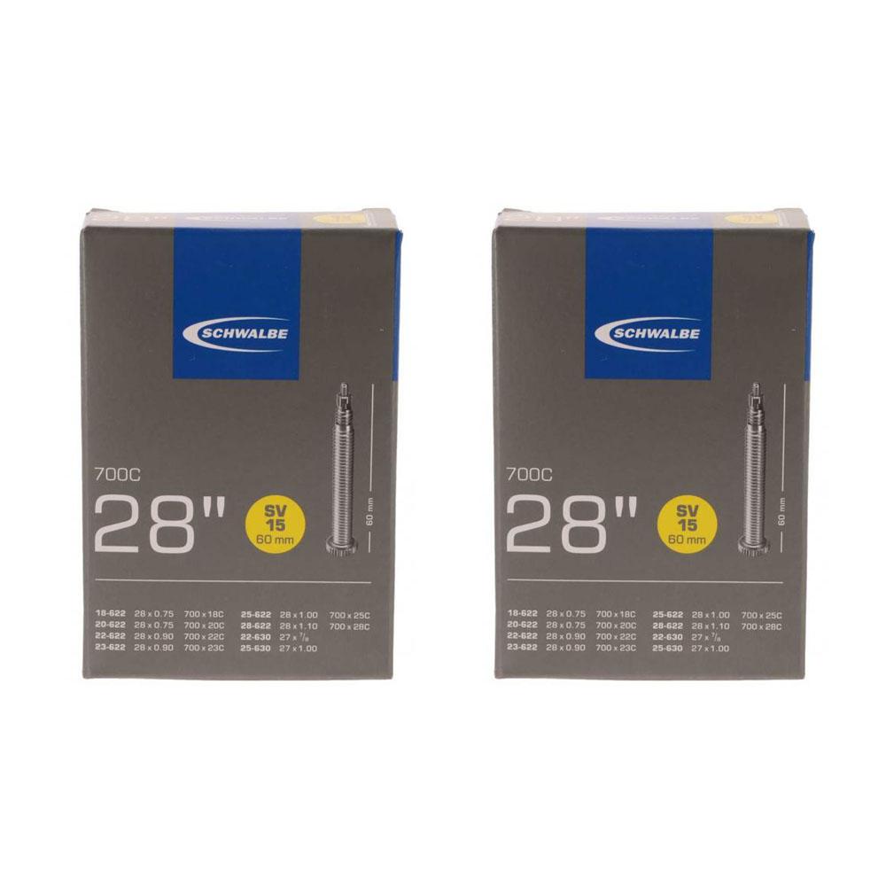 Schwalbe 2x Schlauch SV15 extra lang (18/28-622/630) - 28 Zoll