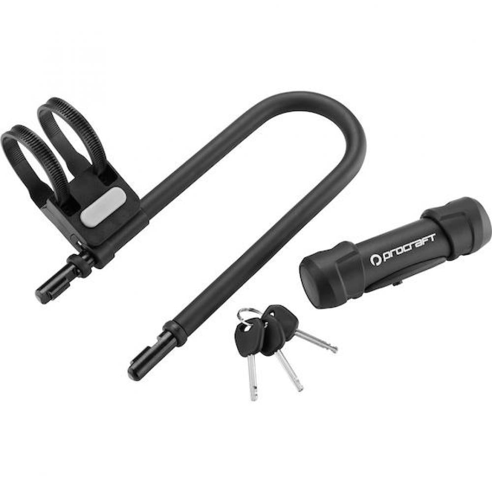 Procraft Bügelschloss Urban Ultimate 74 x 232 mm Schwarz - maximaler Diebstahlschutz