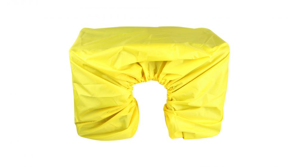 Haberland Überzug für Doppeltaschen gelb - optimaler Regenschutz für Fahrradtaschen