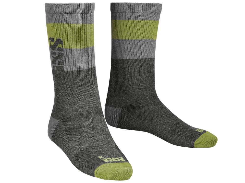 IXS Sports Division iXS Double Socks (2 pairs) S olive - atmungsaktive Kompressions-Socken im Doppelpack