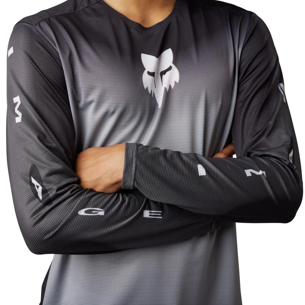 Fox langärmliges Jersey Flexair Novah Steel Gray Größe XL