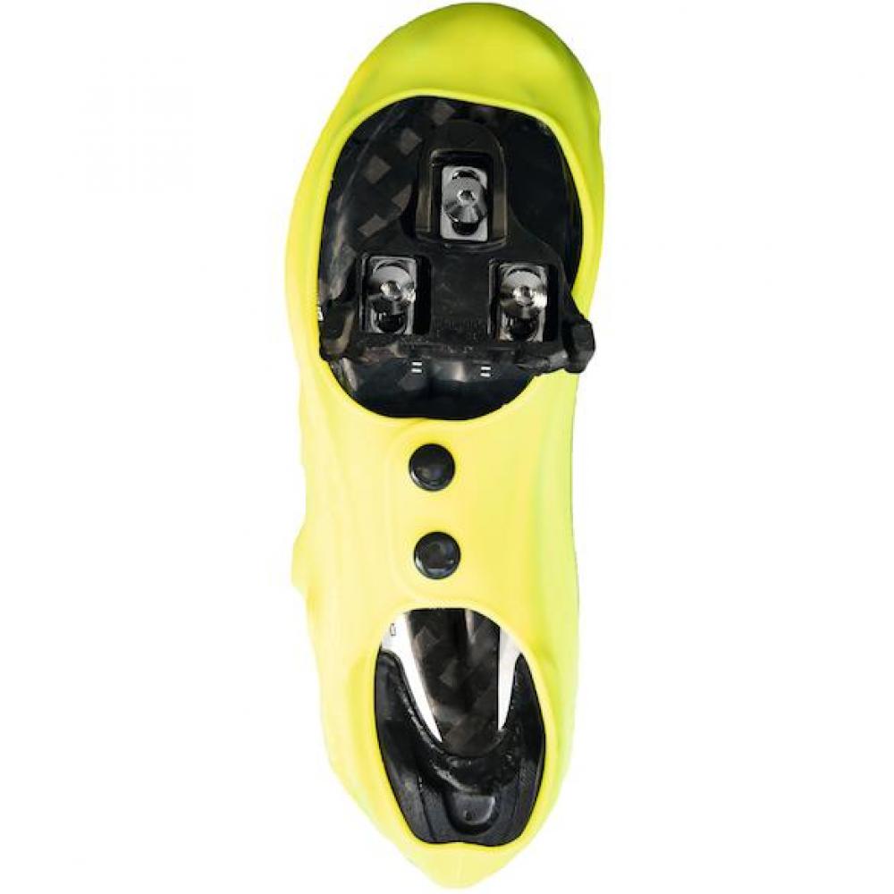 VeloToze Silicone Snap Road Überschuh S (37-40) Neongelb - Wasser- und Windschutz