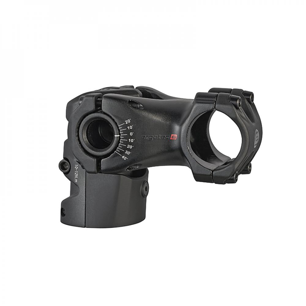 Humpert/Ergotec Vorbau ERGOTEC Vorbau Swell RE 70 i Ahead 35mm verstellbar -20°/+40° schwarz sandgestrahlt Alu 6061T6 Level 6 teilbar interne Kabelführung e-Bike ready