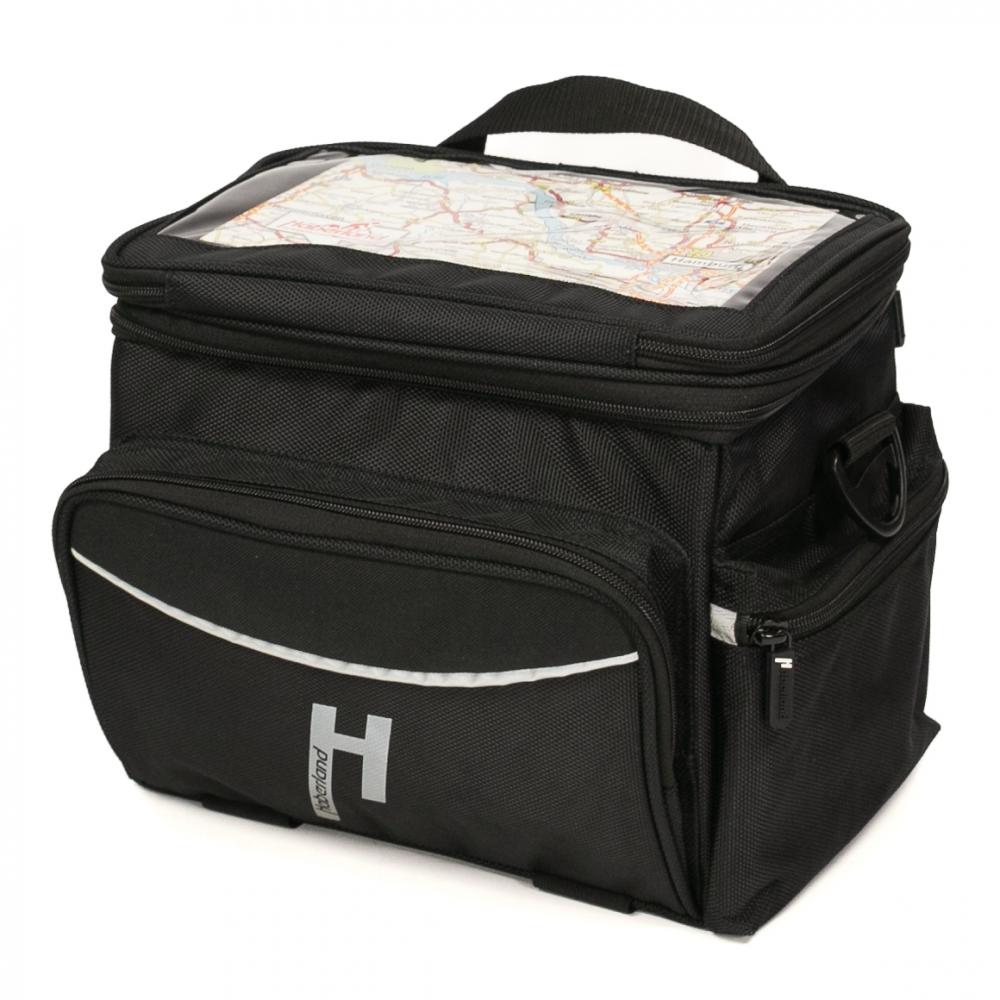 Haberland Lenkertasche 10l Max Plus schwarz - geräumige Lenkertasche mit KLICKfix