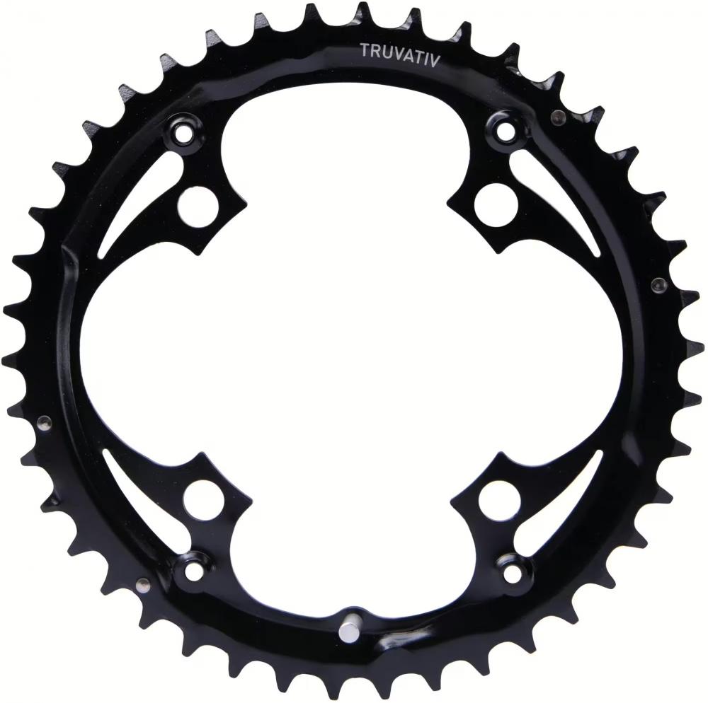 Truvativ Kettenblatt MTB-Trekking 48 Zähne - 104 mm Lochkreis - 4-Arm - Stahl - 9-fach - schwarz