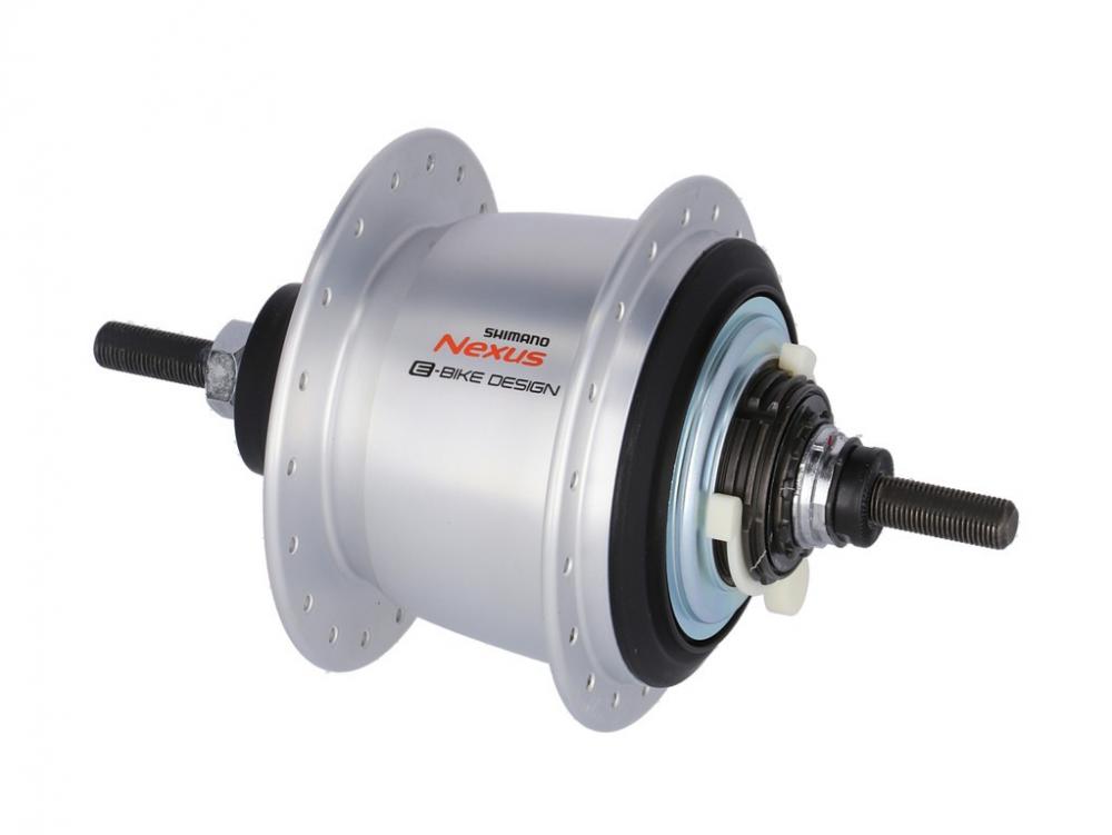 SHIMANO Nexus SG-C7000-5V Getriebenabe, silber, 36 Loch für E-Bikes.