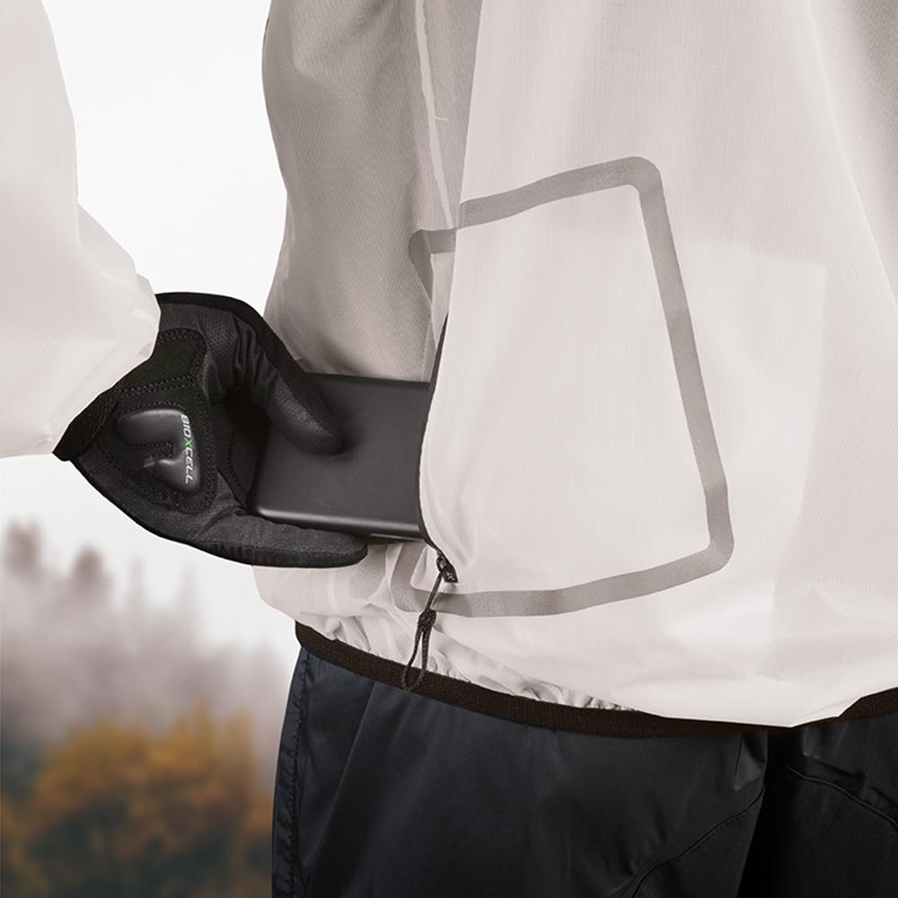CHIBA Race Performance Jacke - wasserdicht, winddicht, atmungsaktiv, weiß, Größe S