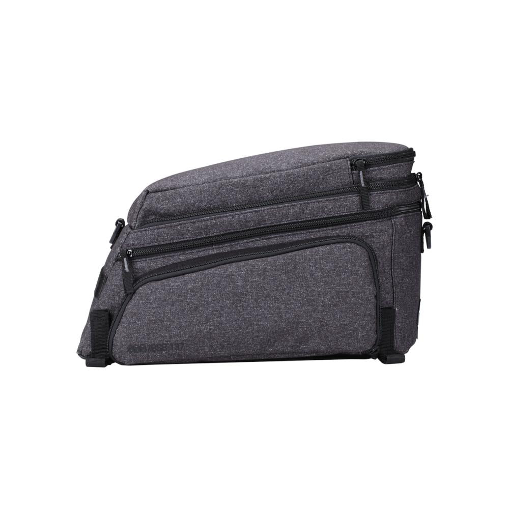 BBB Cycling Gepäckträgertasche CarrierPack Grau Mischung 6,5+5 L - flexible Stauraumerweiterung