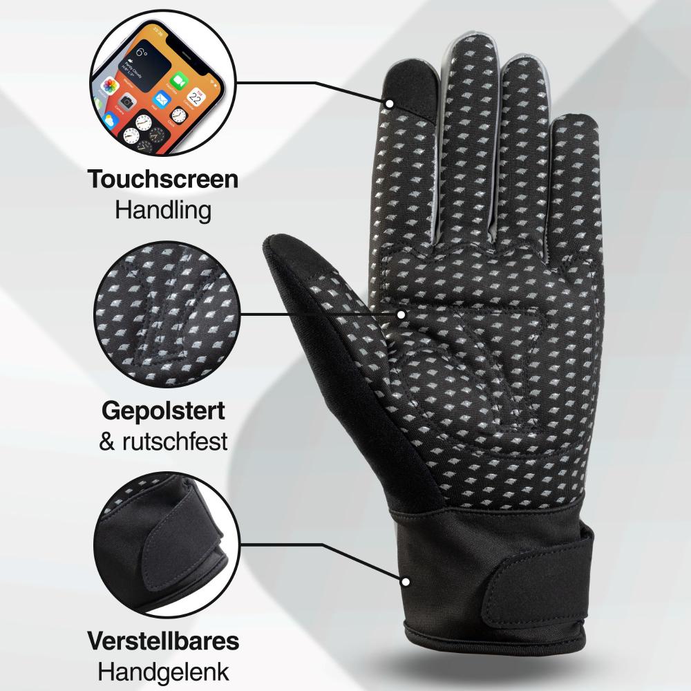 Valkental Handschuhe GloRider V2 Flex wasserfester Übergangshandschuh mit Grip M silber